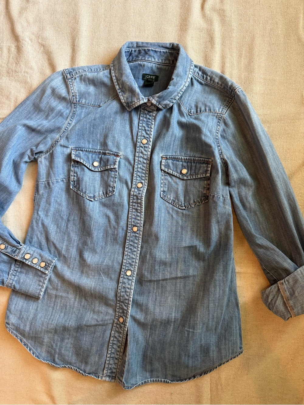 J. Crew Vintage Denim Button-Up Shirt